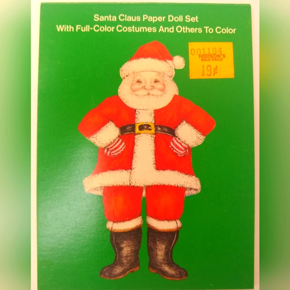 Vintage Merrimack 1984 Santa Claus Paper Dolls Cutout Booklets.  New, unused, st